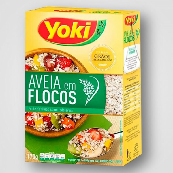 AVEIA FLÓCOS YOKI CX 12X170G AVEIA FLÓCOS YOKI CX 12X170G