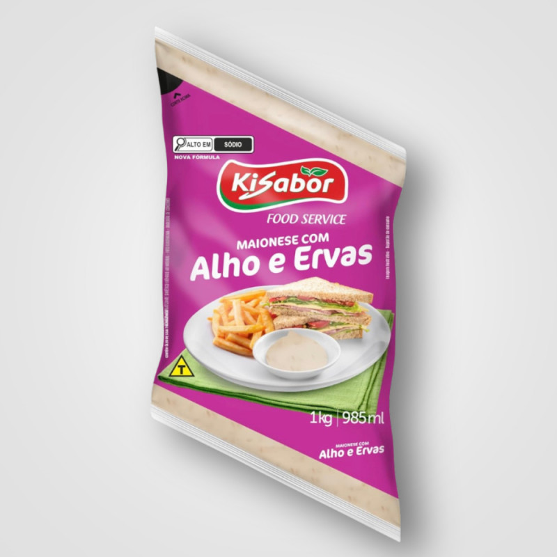 MAIONESE ALHO E ERVAS BAG KISABOR 6X1KG