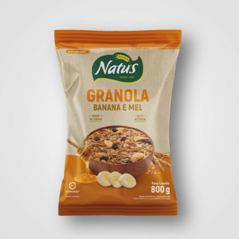 GRANOLA NATUS BANANA E MEL 12X800GRS