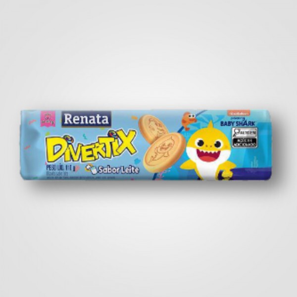 BISCOITO AMANTEIGADO RENATA BABY SHARK - LEITE 36 X 110G