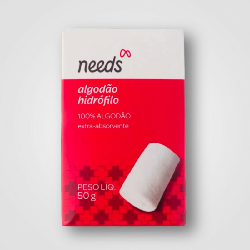 ALGODAO HIDROFILO 50G-NEEDS CX 80UN