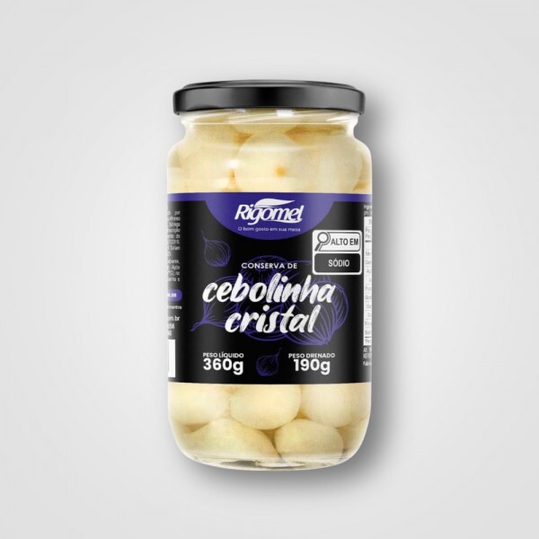 CEBOLINHA CRISTAL EM CONSERVA RIGOMEL 12X190G CEBOLINHA CRISTAL EM CONSERVA RIGOMEL 12X190G