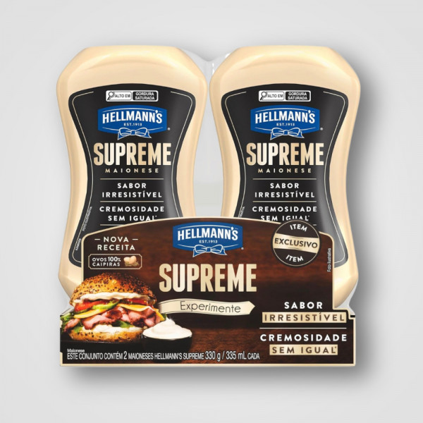 Maionese HELLMANNS Supreme Squeeze 12X2X330G