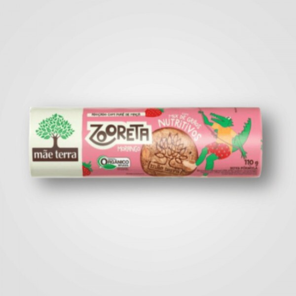Biscoito mae terra Zooreta Morango Organico 18X110G Biscoito mae terra Zooreta Morango Organico 18X110G