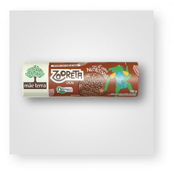 Biscoito mãe terra Zooreta Organico Cacau 18X110G Biscoito mãe terra Zooreta Organico Cacau 18X110G