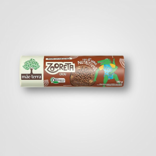 Biscoito mãe terra Zooreta Organico Cacau 18X110G