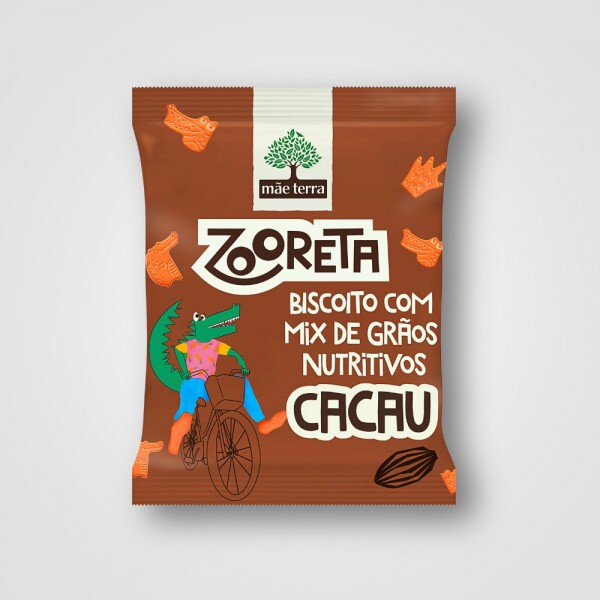 Biscoito mae terra Zooreta Cacau Organico 12X80G