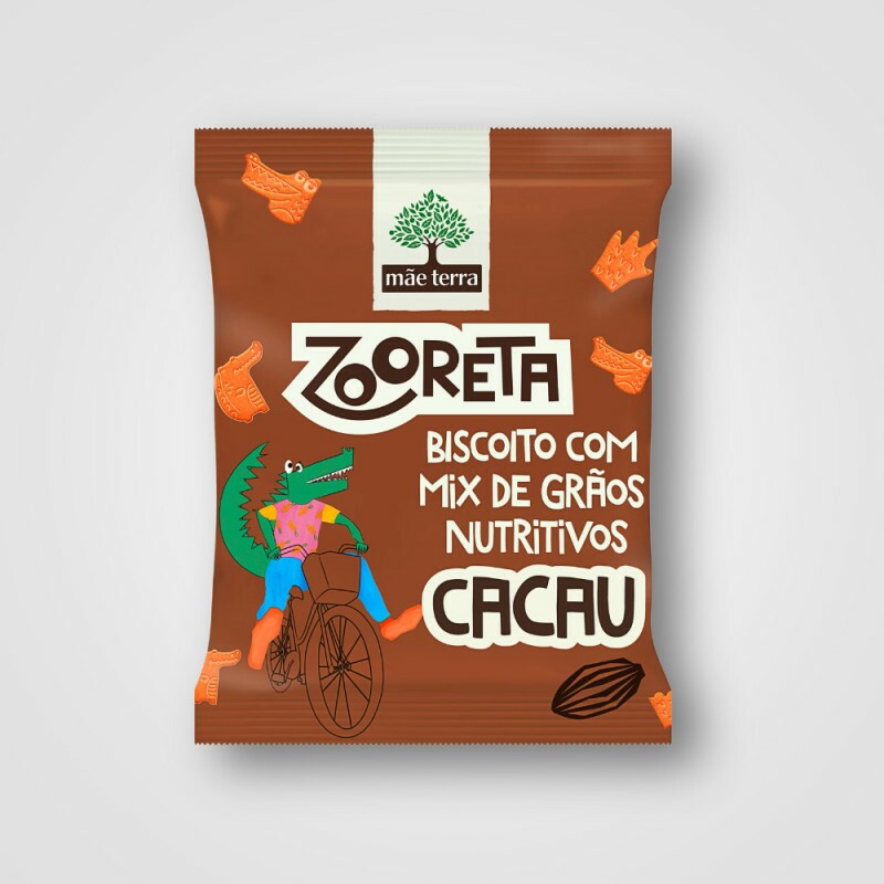 Biscoito mae terra Zooreta Cacau Organico 12X80G