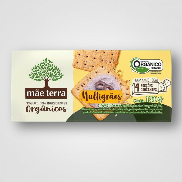 Biscoito mae terra TRIBOS Cracker Organico Multigraos 18X130G