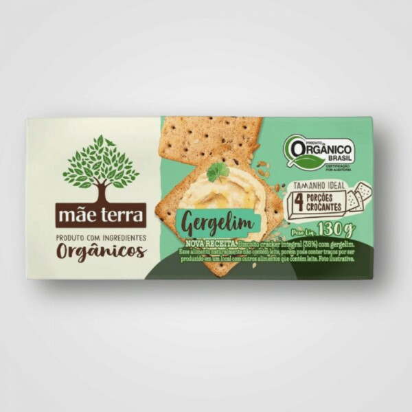 Biscoito mae terra TRIBOS Cracker Gergelim Organico 18X130G