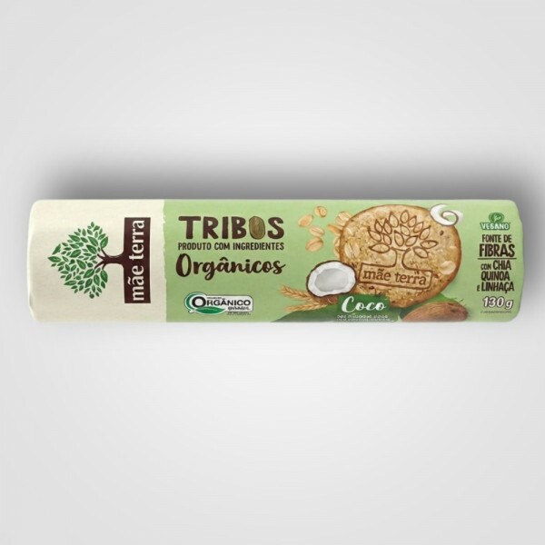 Biscoito mãe terra TRIBOS Organico Integral Coco 18X 130G Biscoito mãe terra TRIBOS Organico Integral Coco 18X 130G