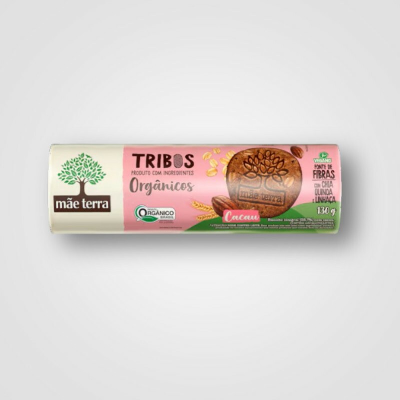 Biscoito mãe terra TRIBOS Organico Integral Cacau 18X130G