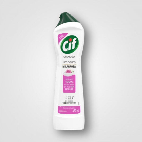 Caja conteniendo CIF CREM LIMP MILA ROSAS E JASM 12X450ML