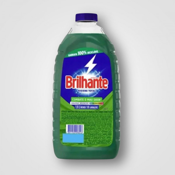 Detergente Liquido Brilhante Higiene Total 6X1.8L