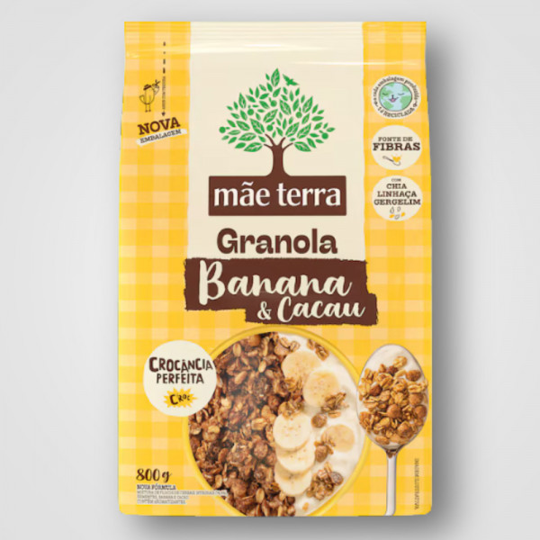 GRANOLA MAE TERRA BANANA E CACAU 12X800 G