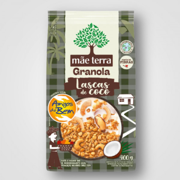 GRANOLA MÃE TERRA LASCA DE COCO 12X400G