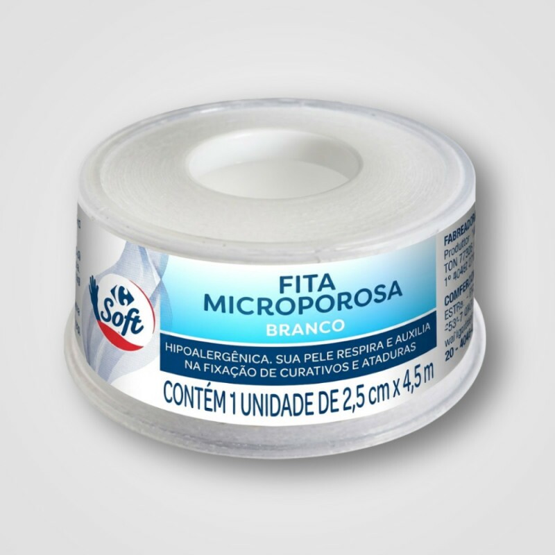 FITA MICROPOROSA BRANCA 2,5CMX4,5M SOFT CX48