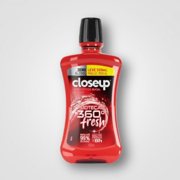 Enxaguante Bucal Closeup Red Hot Sem Alcool 12X500ML