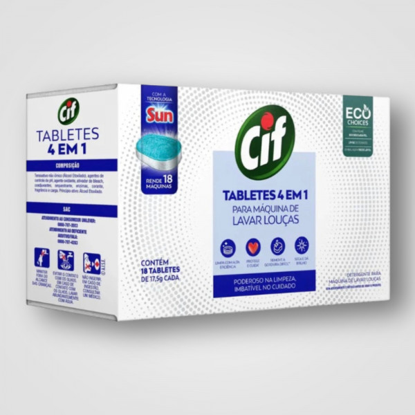 Tablete Máquina Lava Louça Cif 4EM1 6X324G