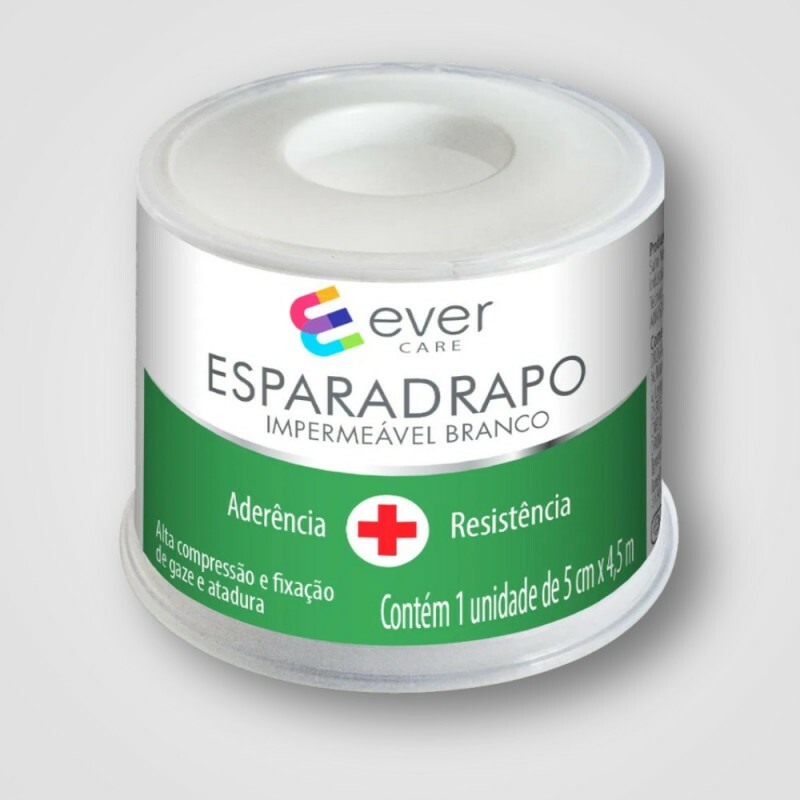 ESPARADRAPO IMPERMEAVEL BRANCO 5CMX4,5M EVER CARE CX144